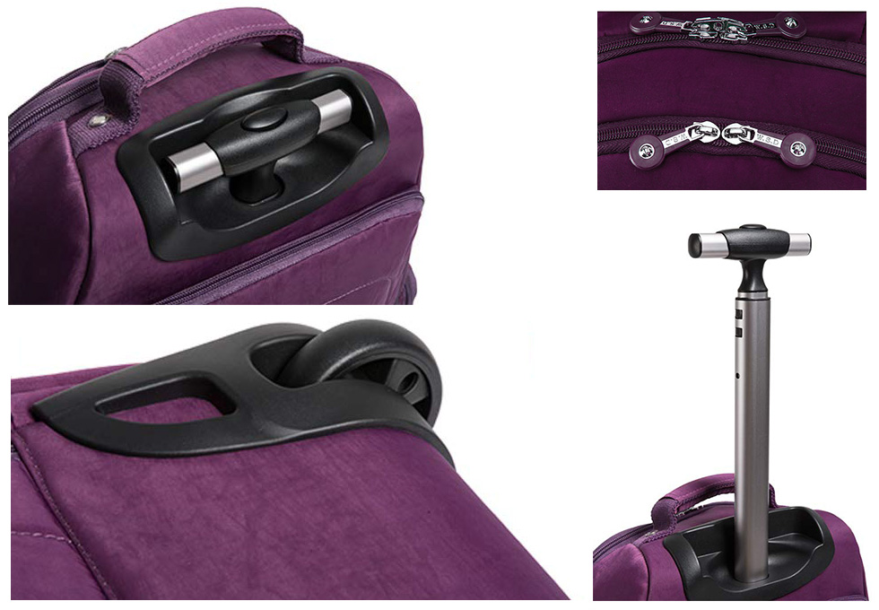 Balo kéo vải chống nước Balo kéo vải chống nước size 19 bánh xe tốt màu xanh rêu TM846