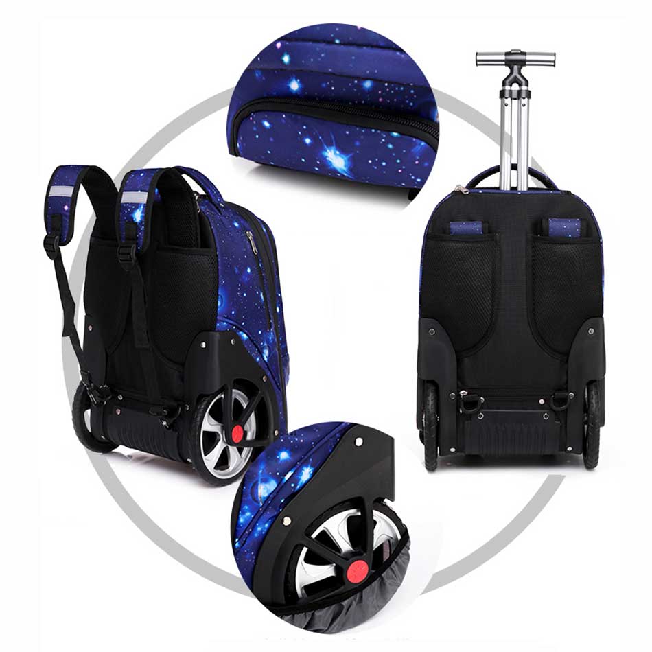 Balo kéo bánh xe to leo cầu thang đi học du lịch đựng laptop TM858