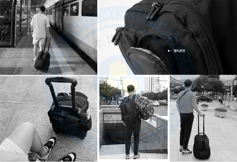 Balo kéo JWorld cần đôi có bánh xe dây đeo đi học du lịch TM870