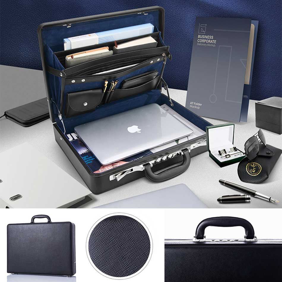 Cặp số da thật đựng hồ sơ Cặp số Samsonite da thật đựng hồ sơ Business Cow Leather TM525