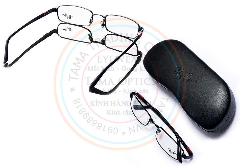 Gọng kính cận Italy cao cấp cho nam hiệu Ray-Ban màu đen TM963