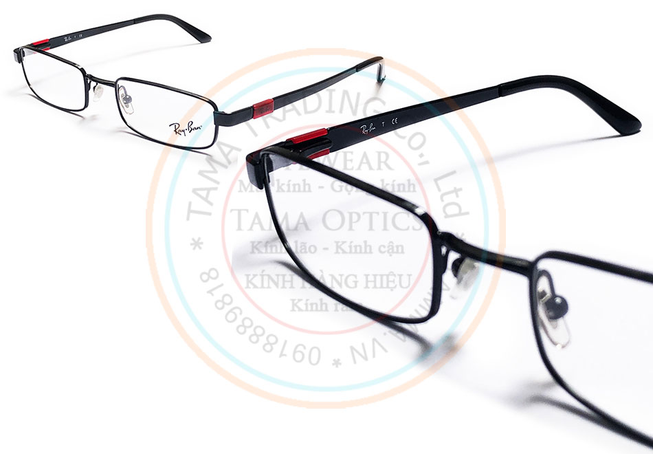 Gọng kính cận Italy cao cấp cho nam hiệu Ray-Ban màu đen TM963