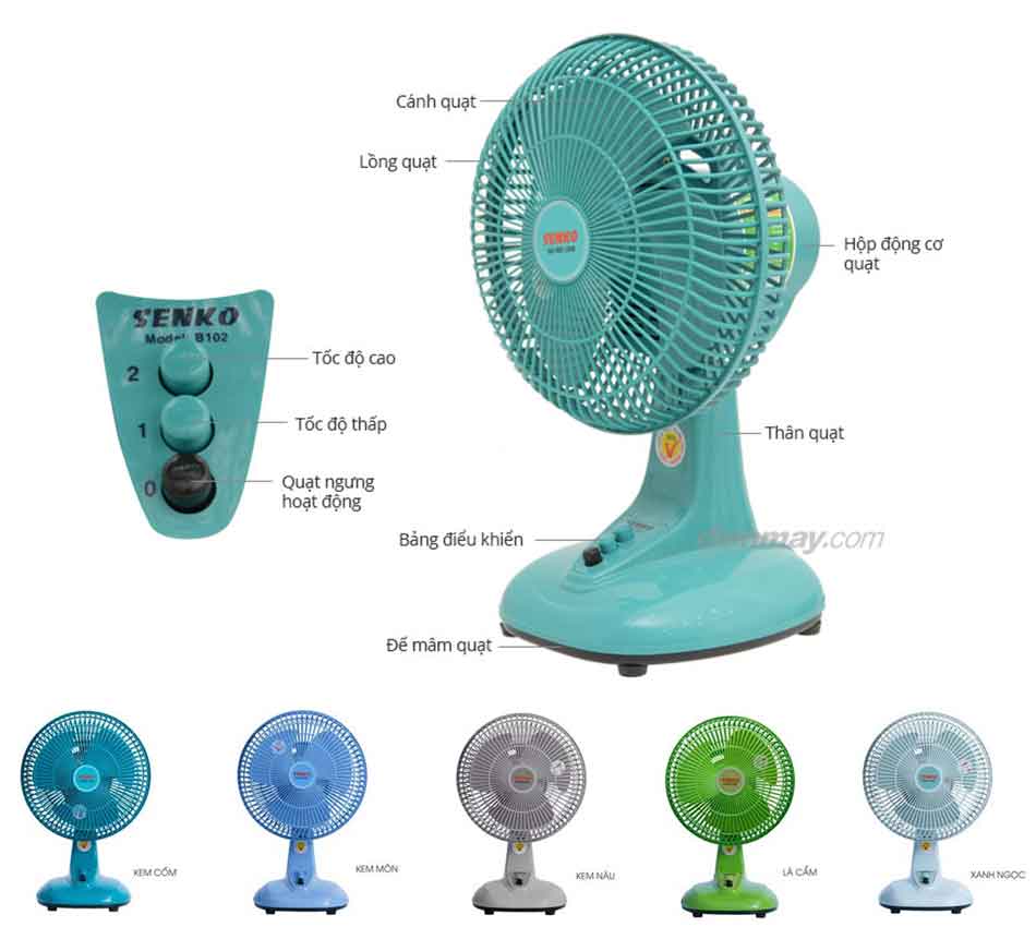 Quạt bàn mini 2 tấc Senko B102 28W
