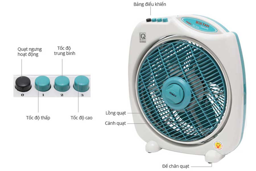 Quạt hộp Senko 3 cánh BD1012 40W (Giao hỏa tốc TP.HCM)