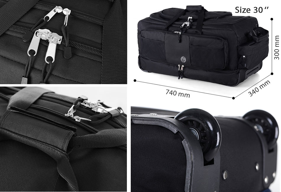 Túi kéo du lịch size lớn đựng quần áo Túi kéo du lịch siêu nhẹ 2 tầng size lớn 30 inch đựng quần áo TM886