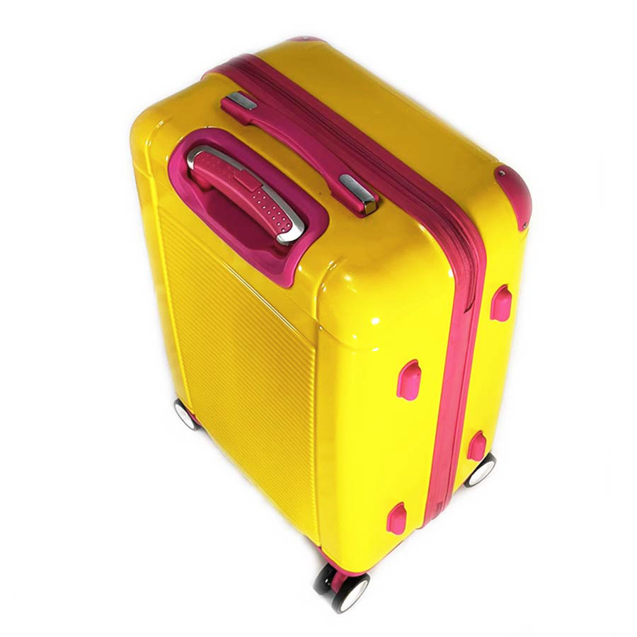 Vali nhựa dẻo tốt giảm giá size 28 khóa TSA Vali nhựa dẻo tốt giảm giá màu vàng nữ tính size 28 khóa TSA TX480