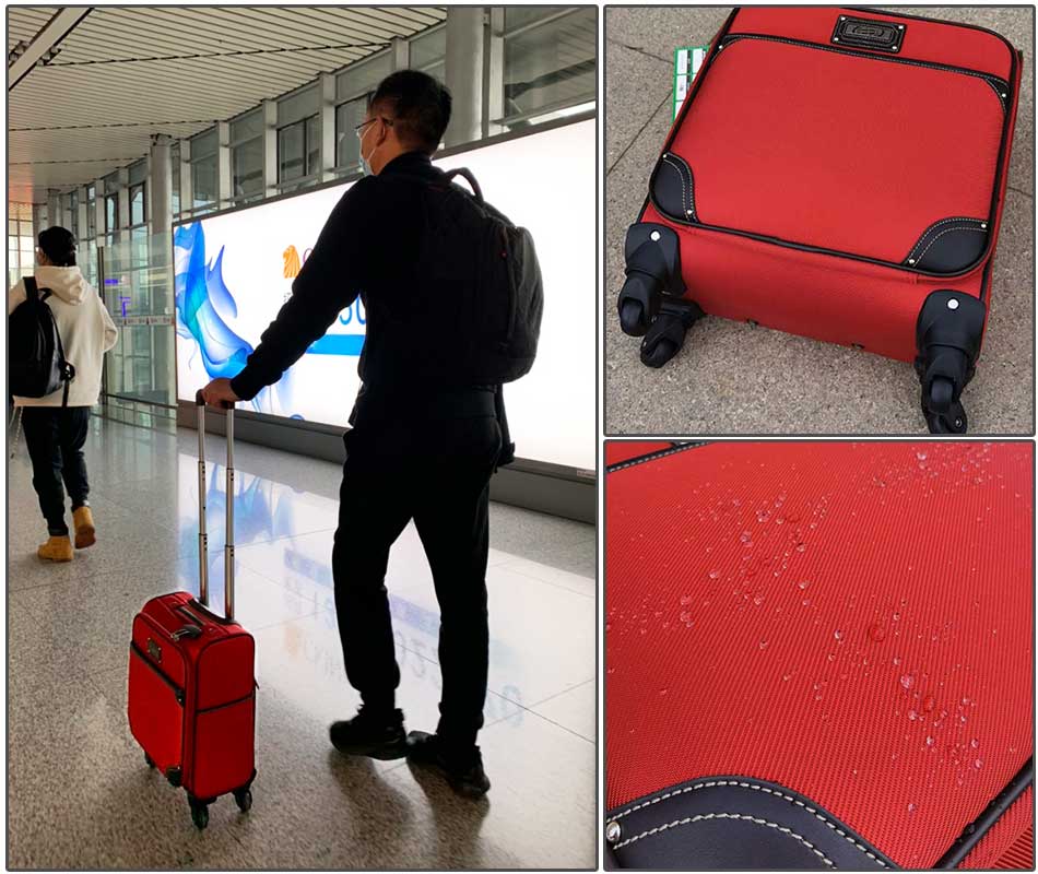 Vali kéo siêu nhỏ Mini xách tay Vali kéo siêu nhỏ Nhật Mini xách tay vải màu đỏ cam nữ đẹp TM082
