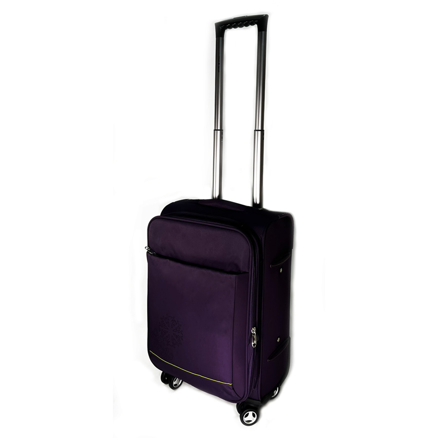 Vali xách tay vải dù chống thấm size 20 Vali kéo xách tay vải dù chống thấm nước size 20 inch tím than TM747